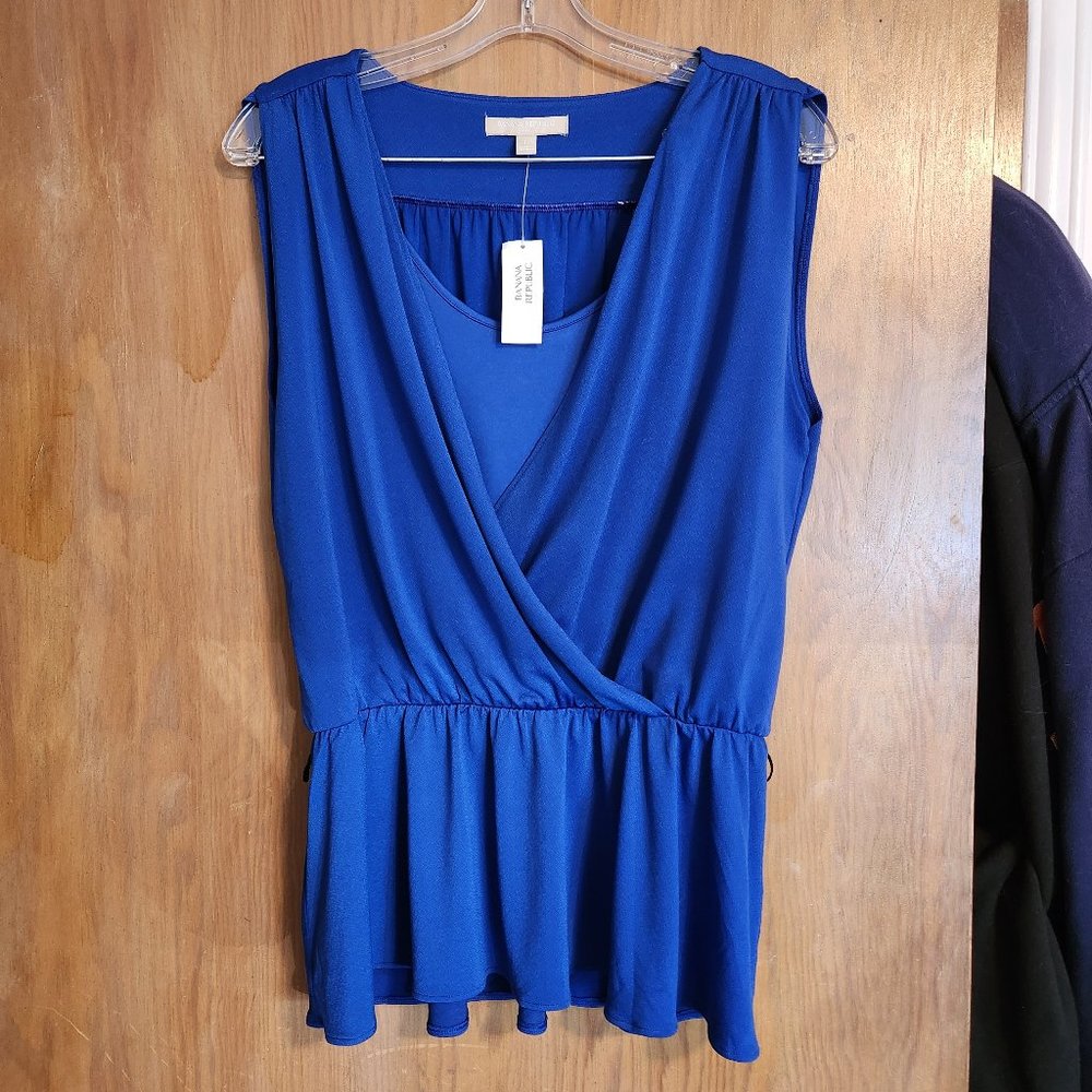 Banana Republic Blue Sleeveless Blouse